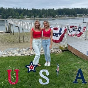 Vintage crop top 4th of July